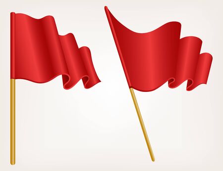 Waving flag. Style vectorのイラスト素材