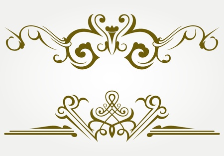 Calligraphic design element and page decorationのイラスト素材