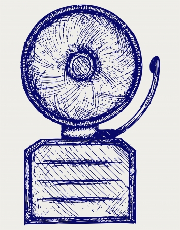 Alarm bell. Doodle styleのイラスト素材