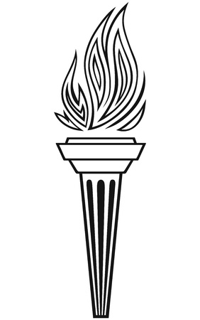 Symbol torch isolated on white backgroundのイラスト素材