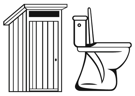 WC  Toilet isolated on white backgroundのイラスト素材