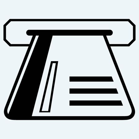 Atm card. Isolated on blue backgroundのイラスト素材