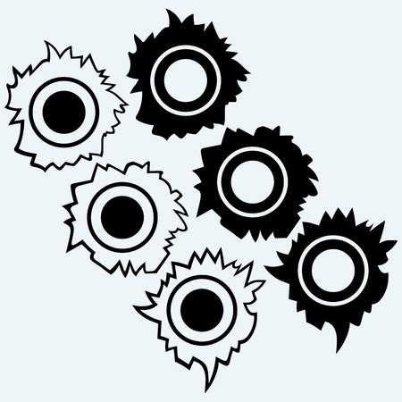 bullet holesのイラスト素材