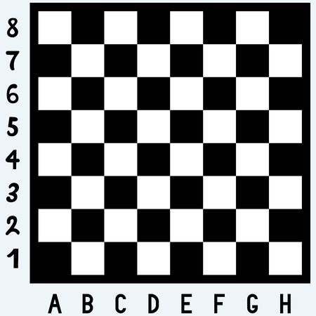 Modern chess board. Isolated on blue backgroundのイラスト素材