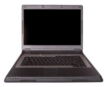 Open laptop isolated.の写真素材
