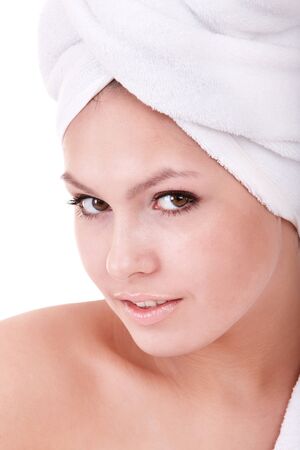 Beautiful young woman in spa. Health and beauty.の写真素材