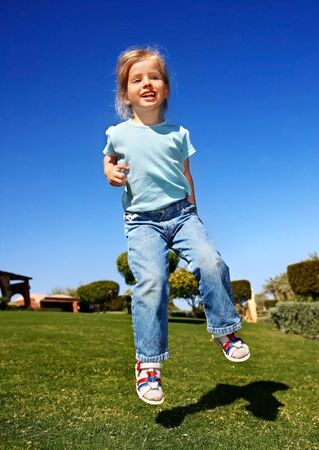 Children playing in park. Outdoor.の写真素材