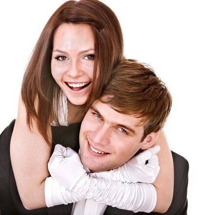 Couple of girl and man. Love and passion.の写真素材