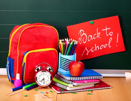 Back to school supplies. Isolated.の写真素材
