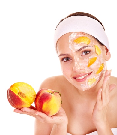 Natural homemade fruit  facial masks . Isolated.の写真素材