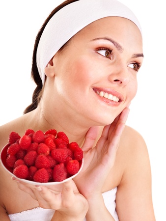 Natural homemade fruit  facial masks . Isolated.の写真素材