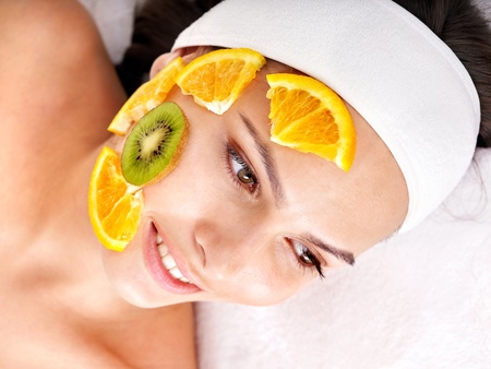 Natural homemade fruit  facial masks . の写真素材