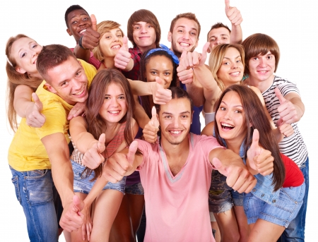 Multi-ethnic group people  Isolated.の写真素材