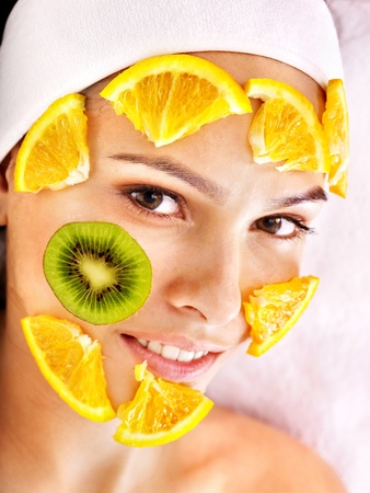 Natural homemade fruit  facial masks . の写真素材