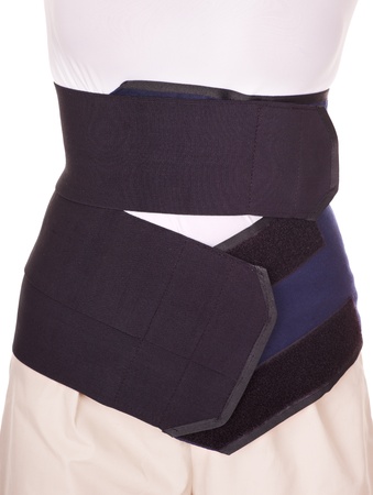 Trauma of back. Lumbar braces. Isolated.の写真素材