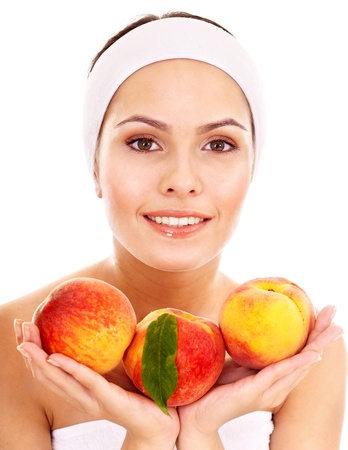 Natural homemade fruit  facial masks . Isolated.の写真素材