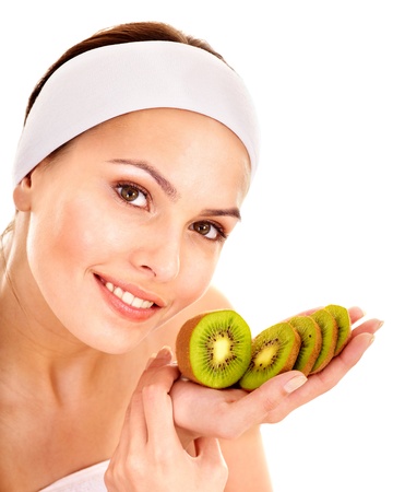 Natural homemade fruit  facial masks . Isolated.の写真素材