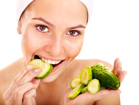 Natural homemade vegetables  facial masks . Isolated.の写真素材