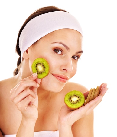 Natural homemade fruit  facial masks . Isolated.の写真素材