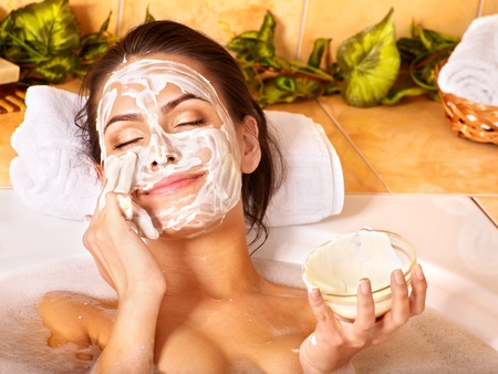 Natural homemade  facial masks at home . の写真素材