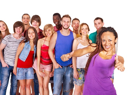 Multi-ethnic group people  Isolated.の写真素材