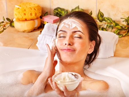 Natural homemade  facial masks at home . の写真素材