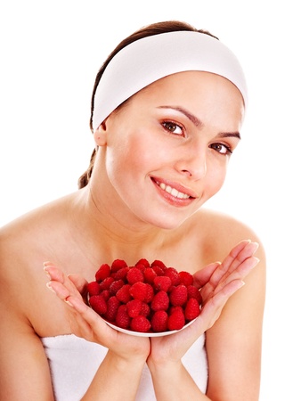 Natural homemade fruit  facial masks . Isolated.の写真素材