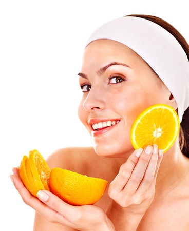 Natural homemade fruit  facial masks . Isolated.の写真素材