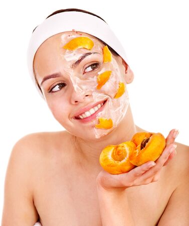Natural homemade fruit  facial masks . Isolated.の写真素材
