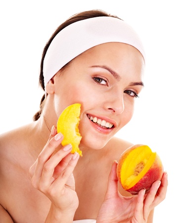 Natural homemade fruit  facial masks . Isolated.の写真素材