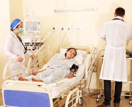 Doctor treats female patient with stethoscope. Medicine. Medicine.の写真素材