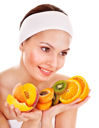 Natural homemade fruit  facial masks . Isolated.の写真素材