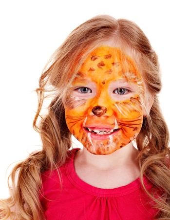 Children with paint of face. Make up.の写真素材