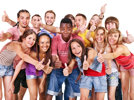 Multi-ethnic group people  Isolated.の写真素材