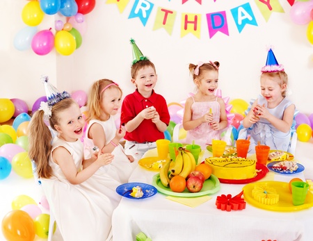 Children happy birthday party .の写真素材