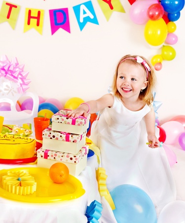 Children happy birthday party .の写真素材