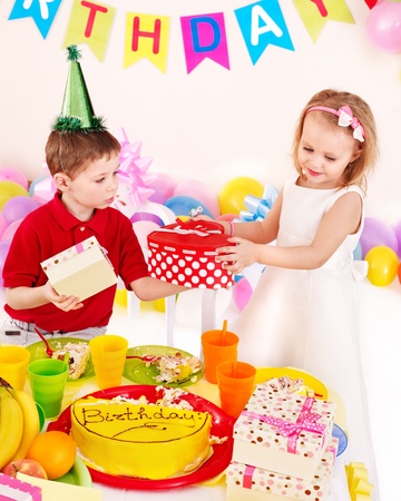 Children happy birthday party .の写真素材