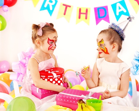 Children happy birthday party .の写真素材