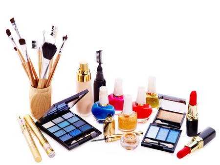 Decorative cosmetics for makeup. Copy space.の写真素材