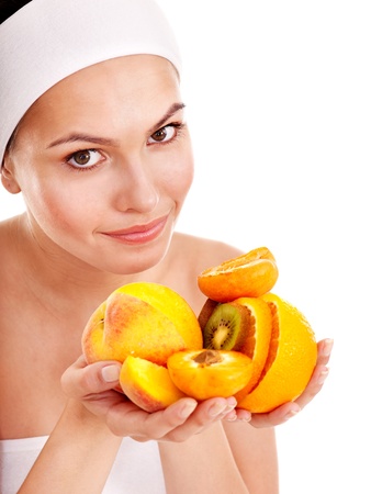 Natural homemade fruit  facial masks . Isolated.の写真素材