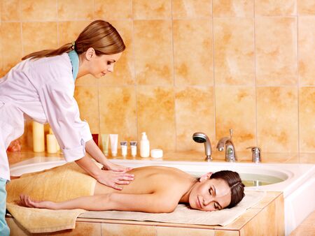 Massage  in hammam or turkish bath. Spa resort.の写真素材