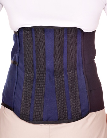 Trauma of back. Lumbar braces. Isolated.の写真素材