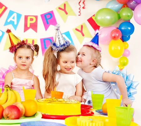 Children happy birthday party .の写真素材