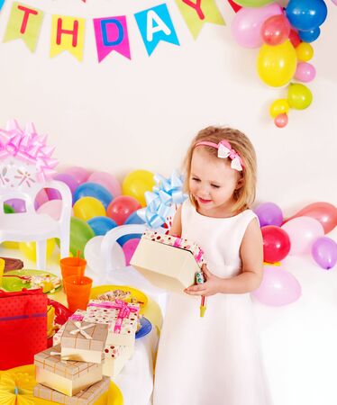 Children happy birthday party .の写真素材