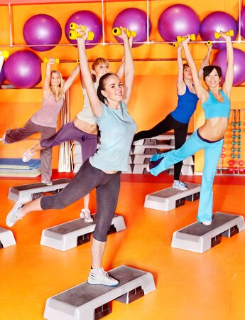 Women group in aerobics class.の写真素材