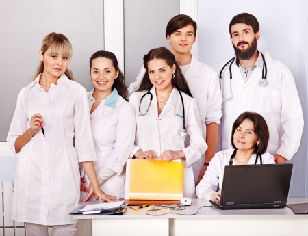 Medical team of doctor in hospital.の写真素材