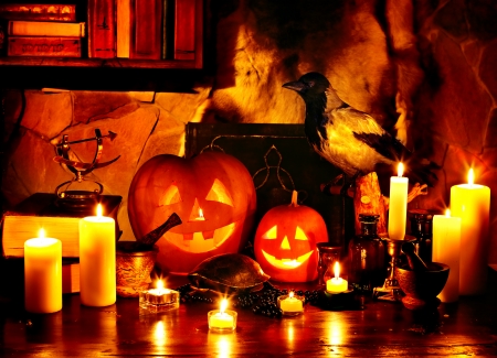 Halloween pumpkin lantern. No people.の写真素材