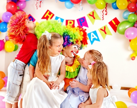 Children happy birthday party .の写真素材