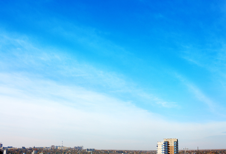 Big city against the blue skyの写真素材