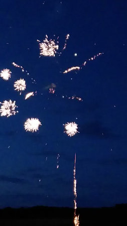 fireworks in the night sky, very beautiful fireworks in the night skyの写真素材